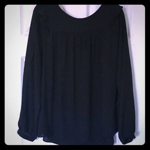 Flowy black blouse from LOFT